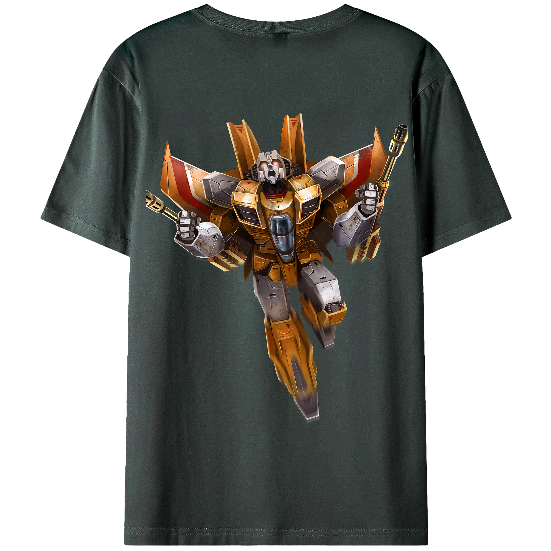 （画像用） Transformers トランスフォーマー 綿100％ メンズ半袖Tシャツ（バックプリント） 通気性